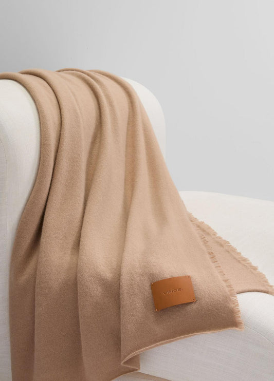 VINCE Women Cashmere Reverse Jersey Throw in Pillows & Blankets
