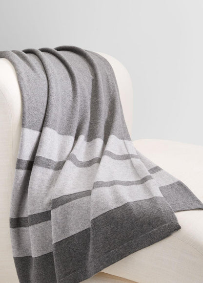VINCE Women Cashmere Jersey Stripe Throw in Pillows & Blankets