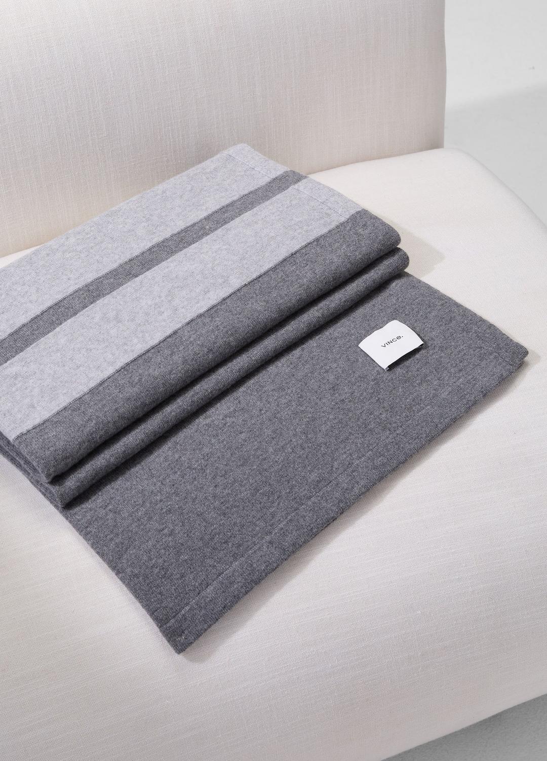 VINCE Women Cashmere Jersey Stripe Throw in Pillows & Blankets
