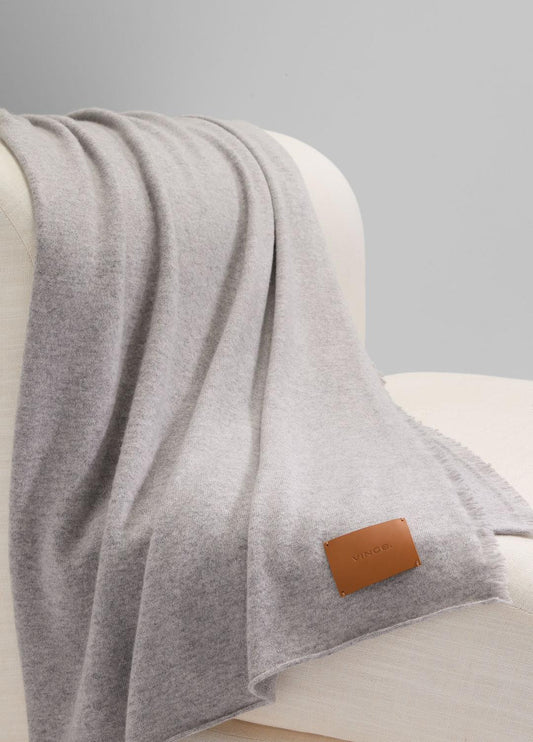 VINCE Women Cashmere Reverse Jersey Throw in Pillows & Blankets