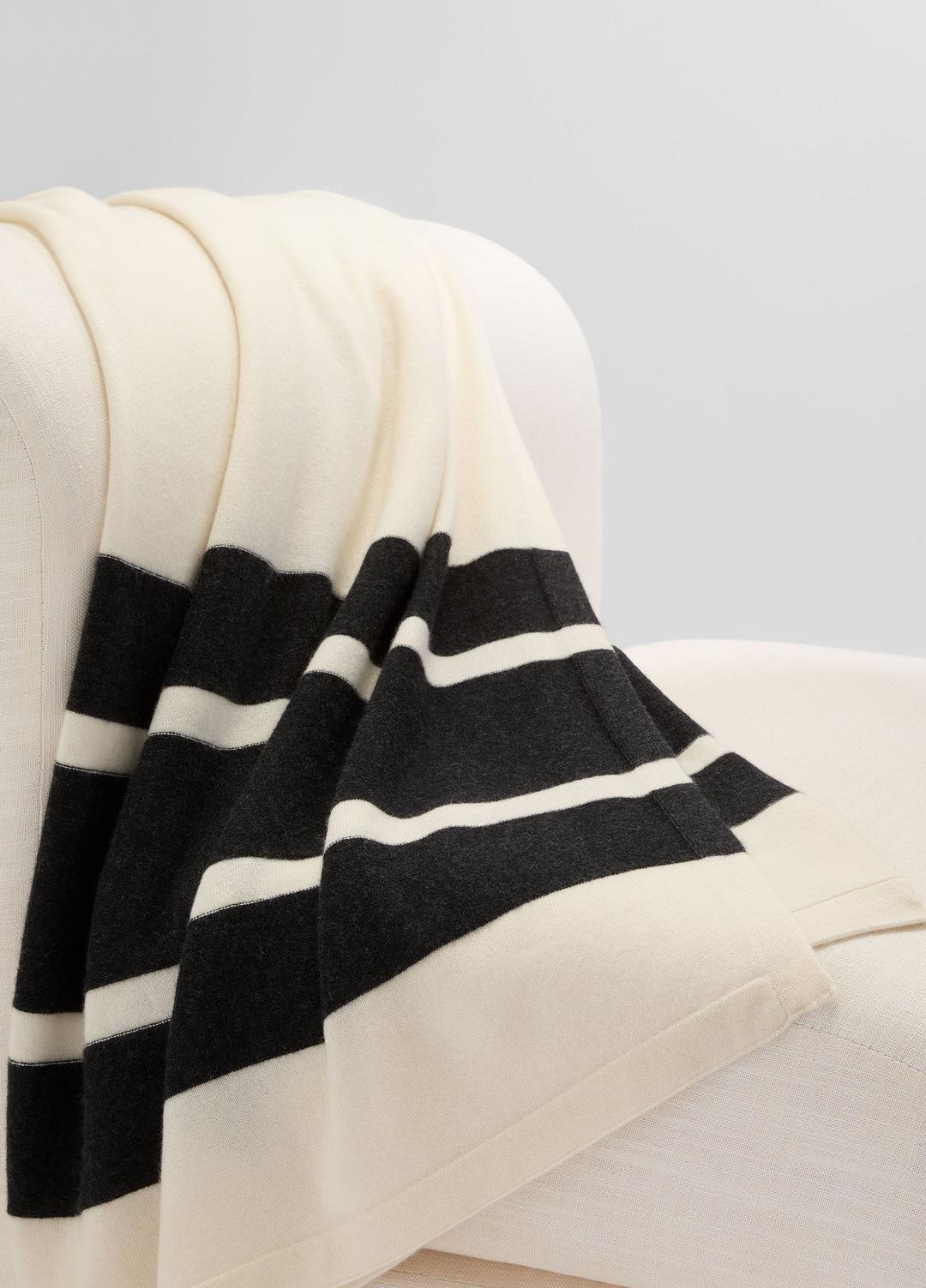 VINCE Women Cashmere Jersey Stripe Throw in Pillows & Blankets