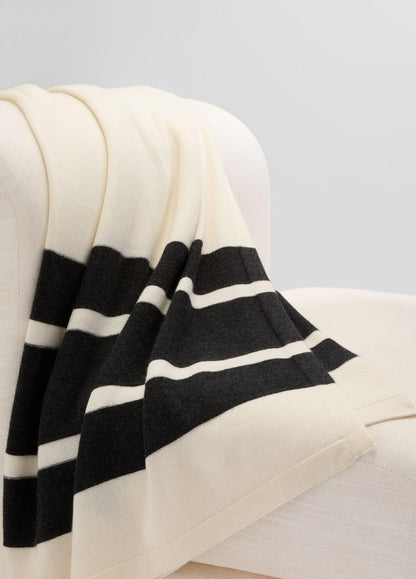 VINCE Women Cashmere Jersey Stripe Throw in Pillows & Blankets