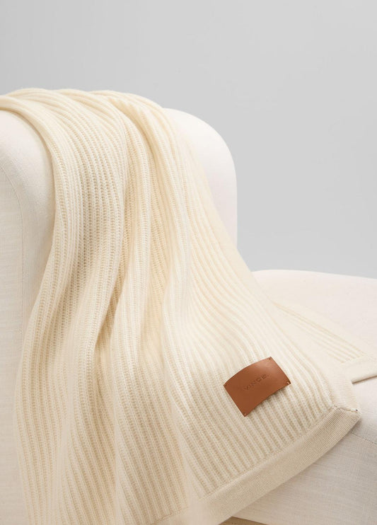 VINCE Women Wool and Cashmere Cardigan-Stitch Throw in Pillows & Blankets