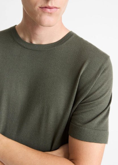 VINCE Men Featherweight Merino Wool-Cashmere Short-Sleeve Sweater in Short Sleeve