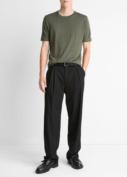 VINCE Men Featherweight Merino Wool-Cashmere Short-Sleeve Sweater in Short Sleeve