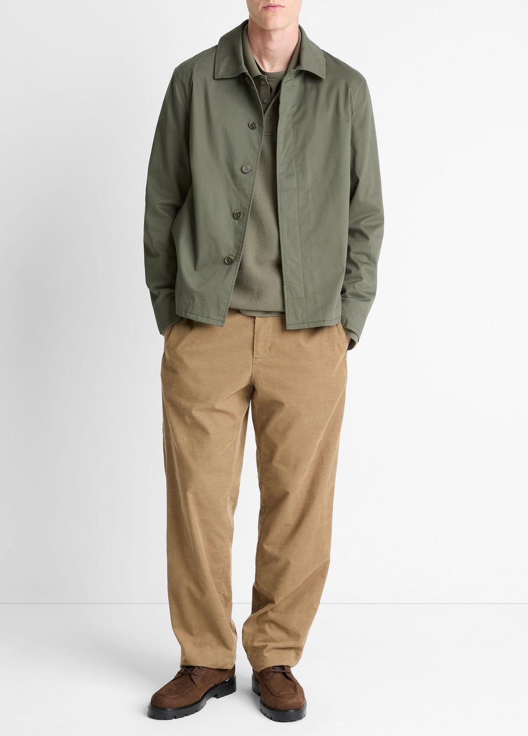 VINCE Men Italian Peached Stretch-Cotton Jacket in Jackets