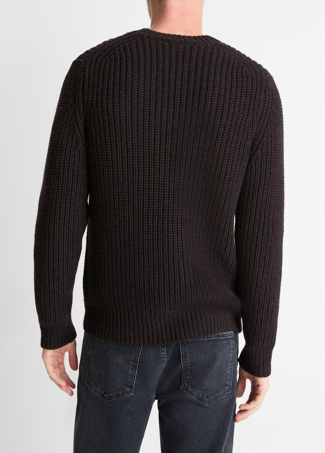 VINCE Men Utility Shaker Merino Wool Sweater in Crew Neck