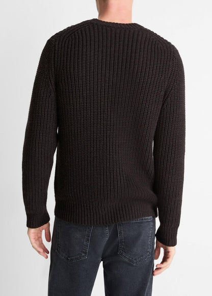 VINCE Men Utility Shaker Merino Wool Sweater in Crew Neck
