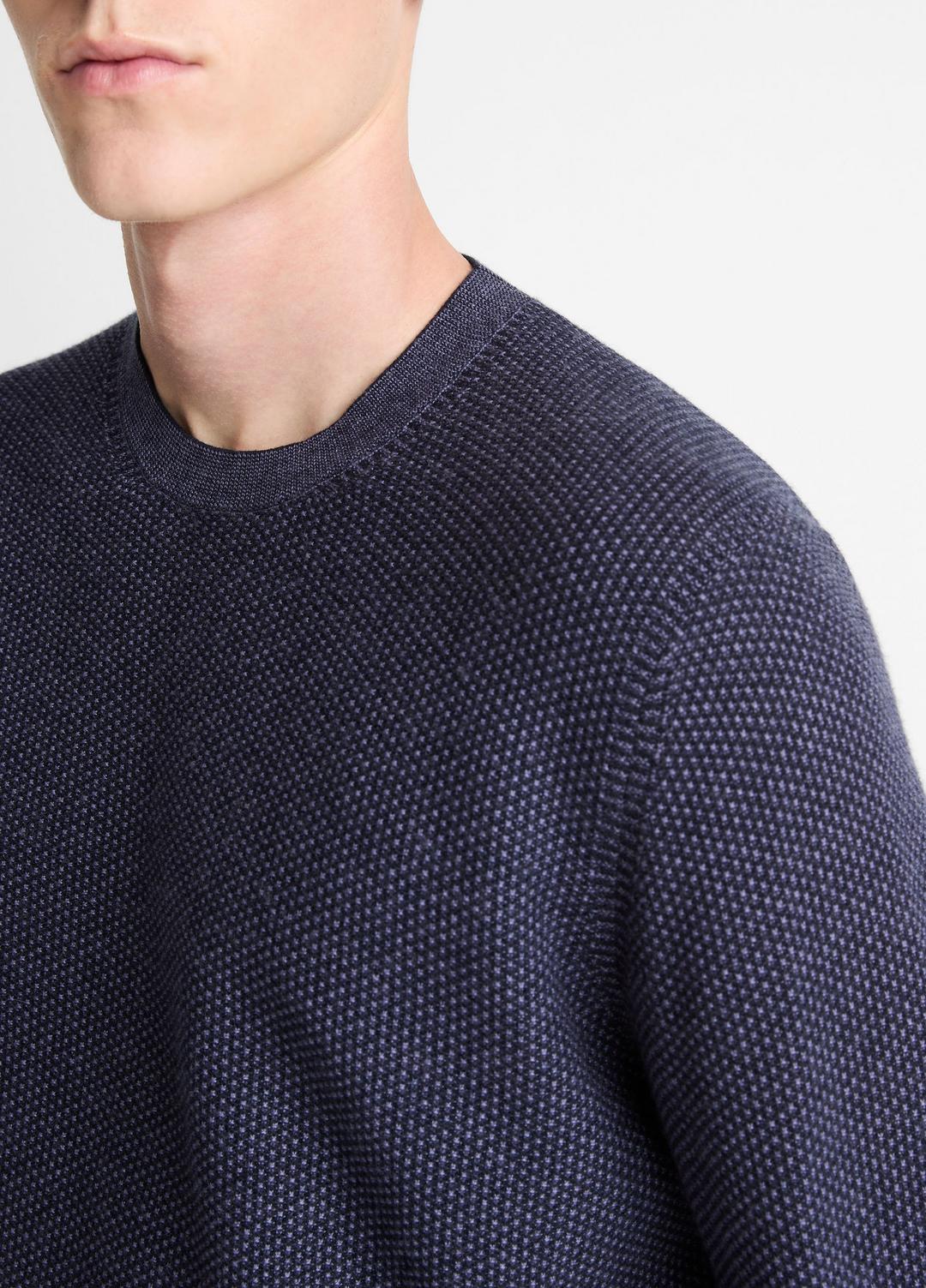 VINCE Men Geo-Jacquard Wool-Blend Crew Neck Sweater in Crew Neck