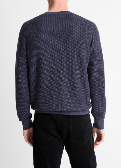 VINCE Men Geo-Jacquard Wool-Blend Crew Neck Sweater in Crew Neck