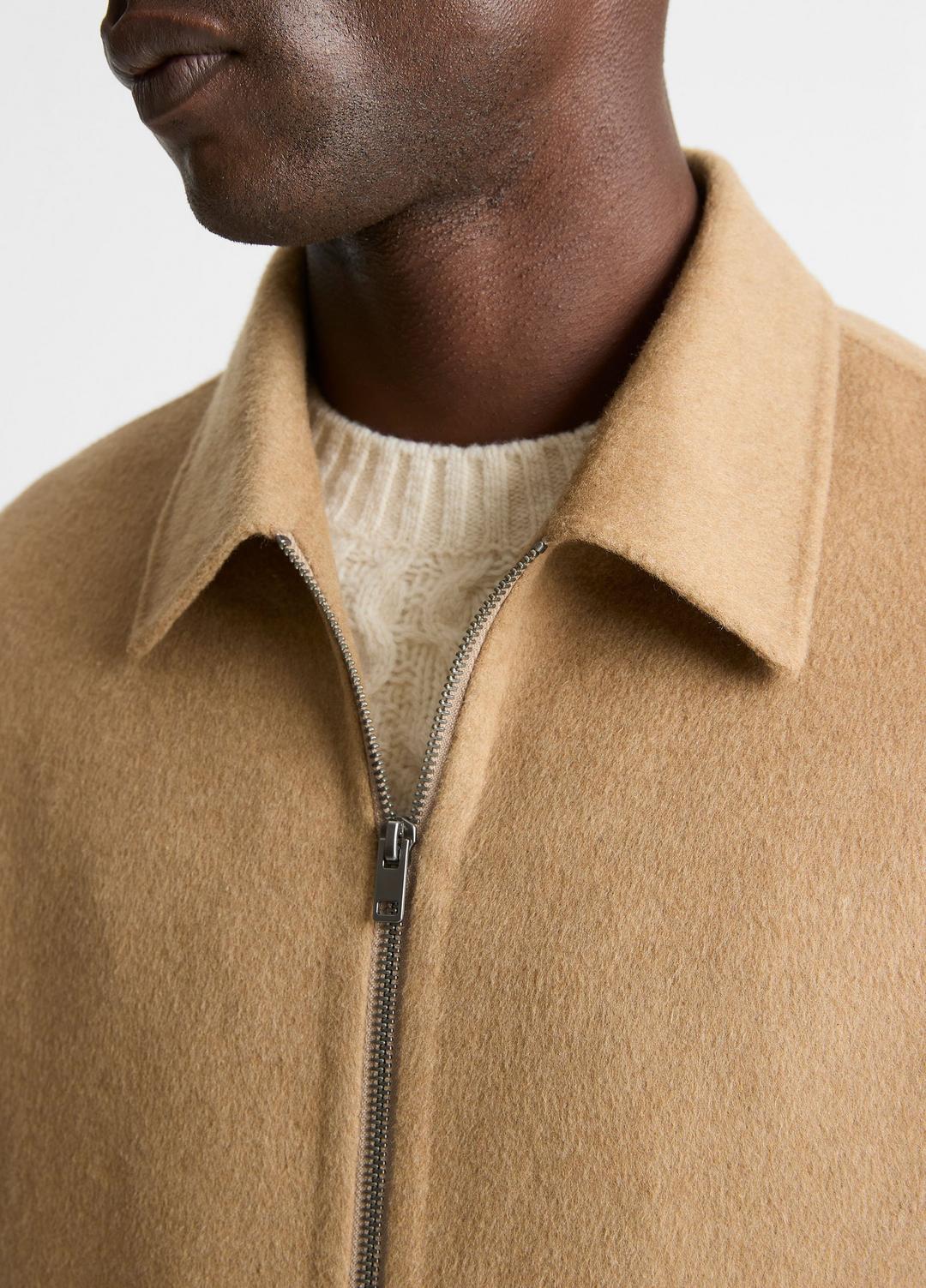 VINCE Men Splittable Wool-Blend Zip-Front Jacket in Jackets