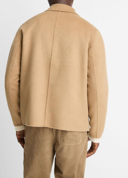 VINCE Men Splittable Wool-Blend Zip-Front Jacket in Jackets