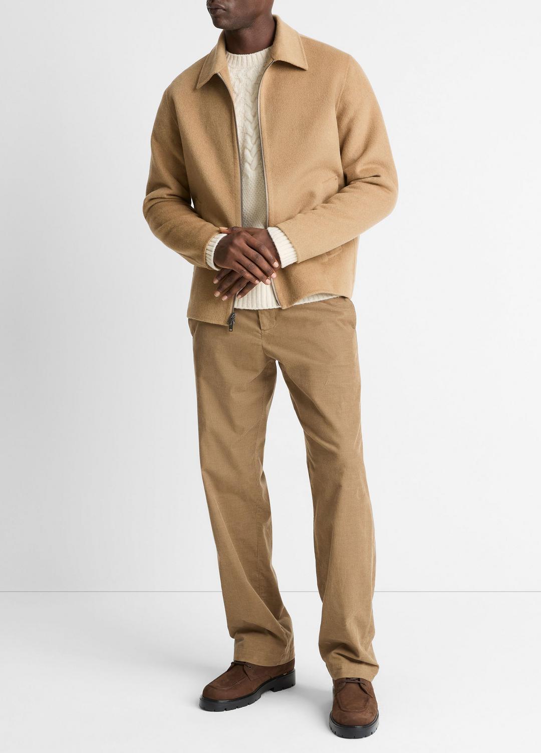 VINCE Men Splittable Wool-Blend Zip-Front Jacket in Jackets