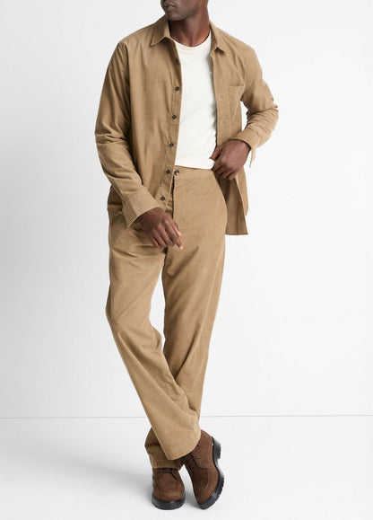 VINCE Men Italian Cotton Corduroy Button-Front Shirt in Long Sleeve