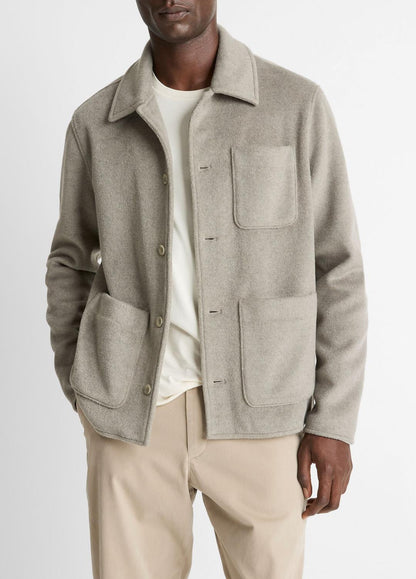 VINCE Men Double-Knit Chore Jacket in Jackets