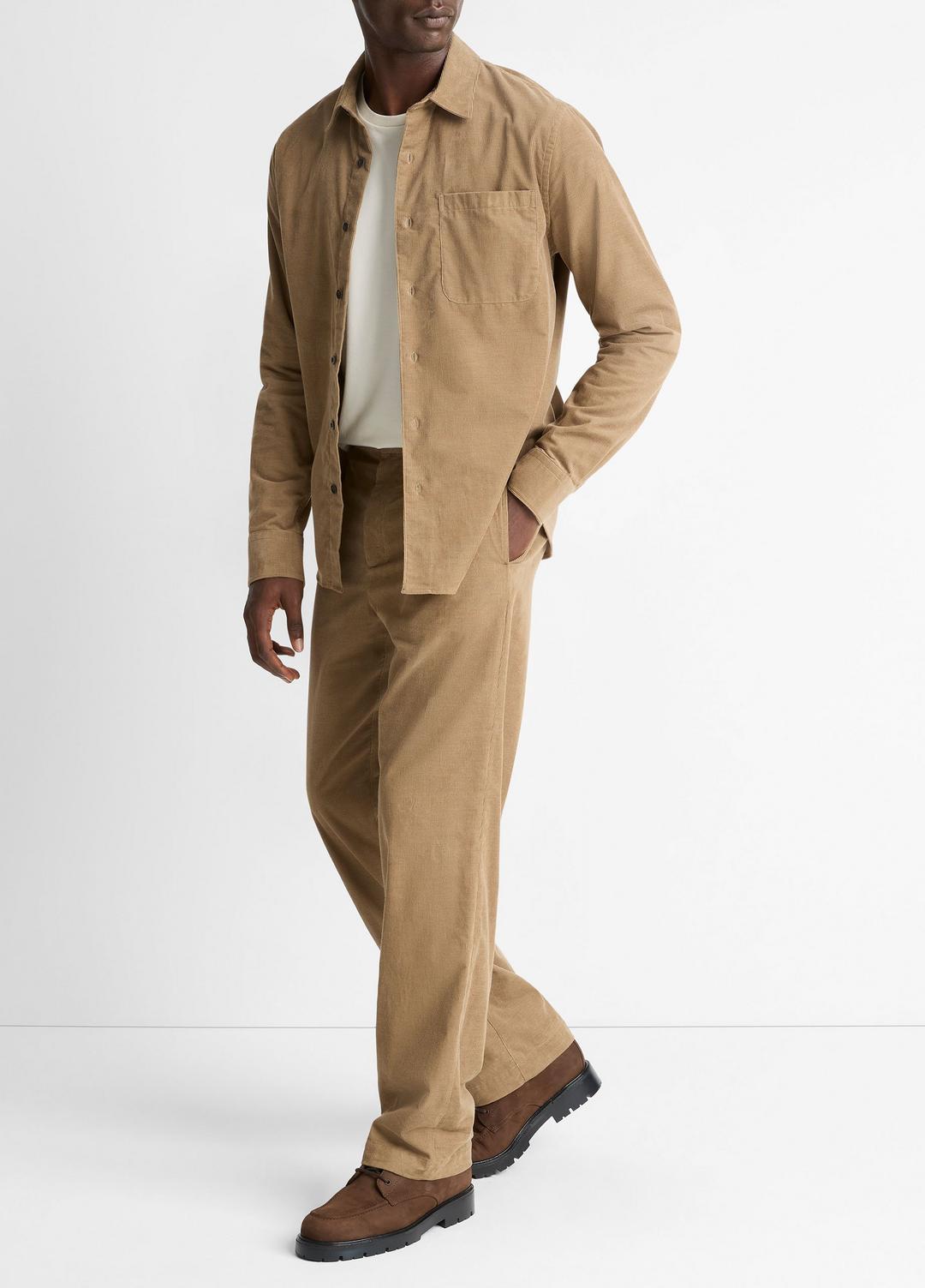 VINCE Men Louie Relaxed Cotton Corduroy Elastic-Waist Pant in Trousers