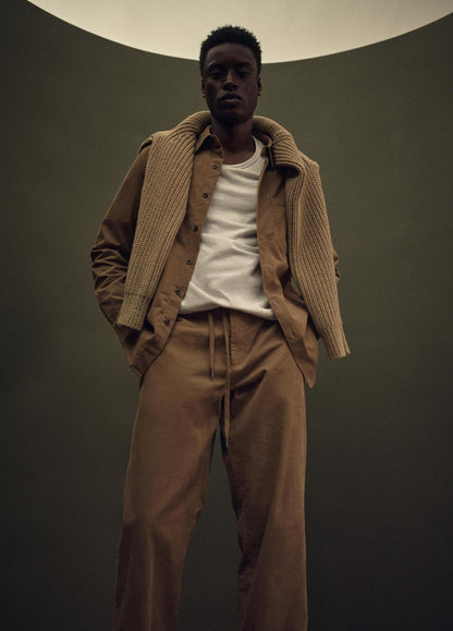 VINCE Men Louie Relaxed Cotton Corduroy Elastic-Waist Pant in Trousers