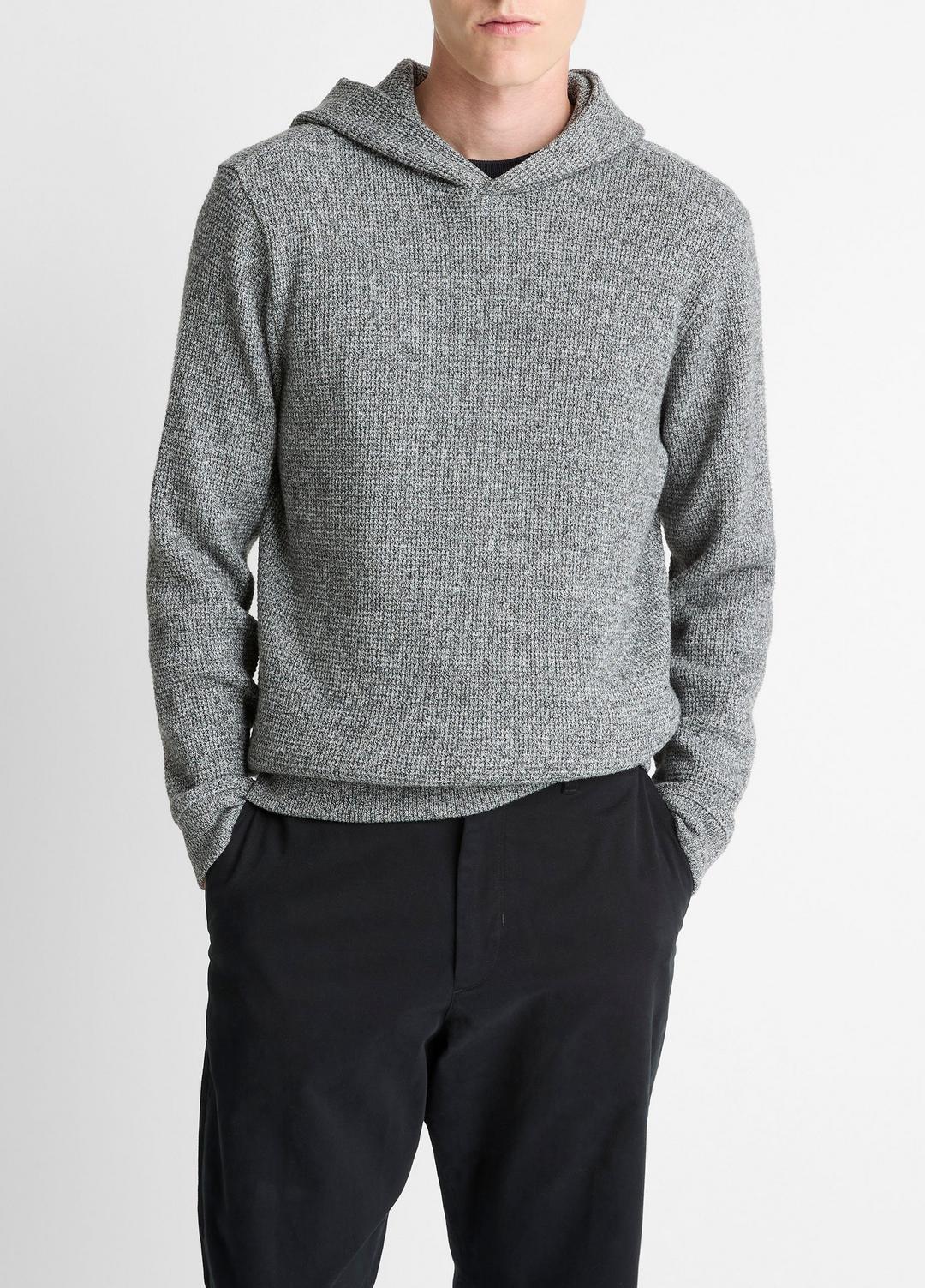 VINCE Men Brushed Waffle Hoodie in Sweatshirts & Hoodies