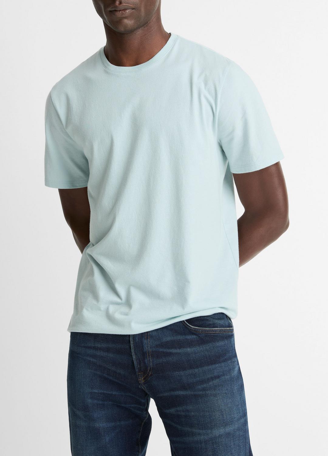 VINCE Men Pima Cotton Crew Neck T-Shirt in Short Sleeve