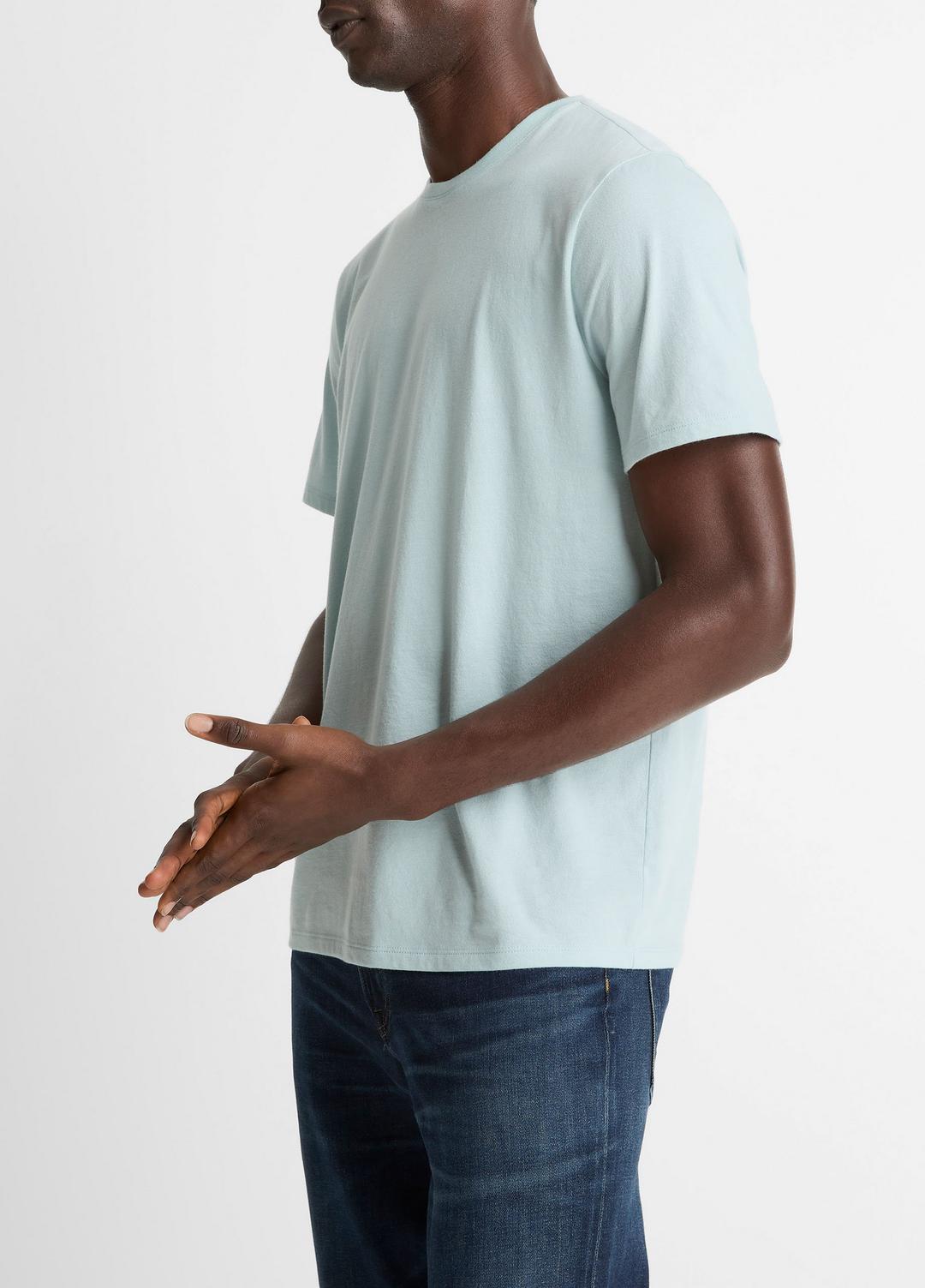 VINCE Men Pima Cotton Crew Neck T-Shirt in Short Sleeve