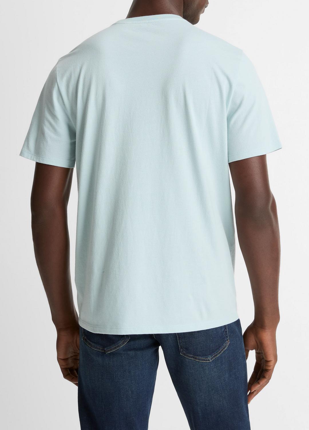 VINCE Men Pima Cotton Crew Neck T-Shirt in Short Sleeve