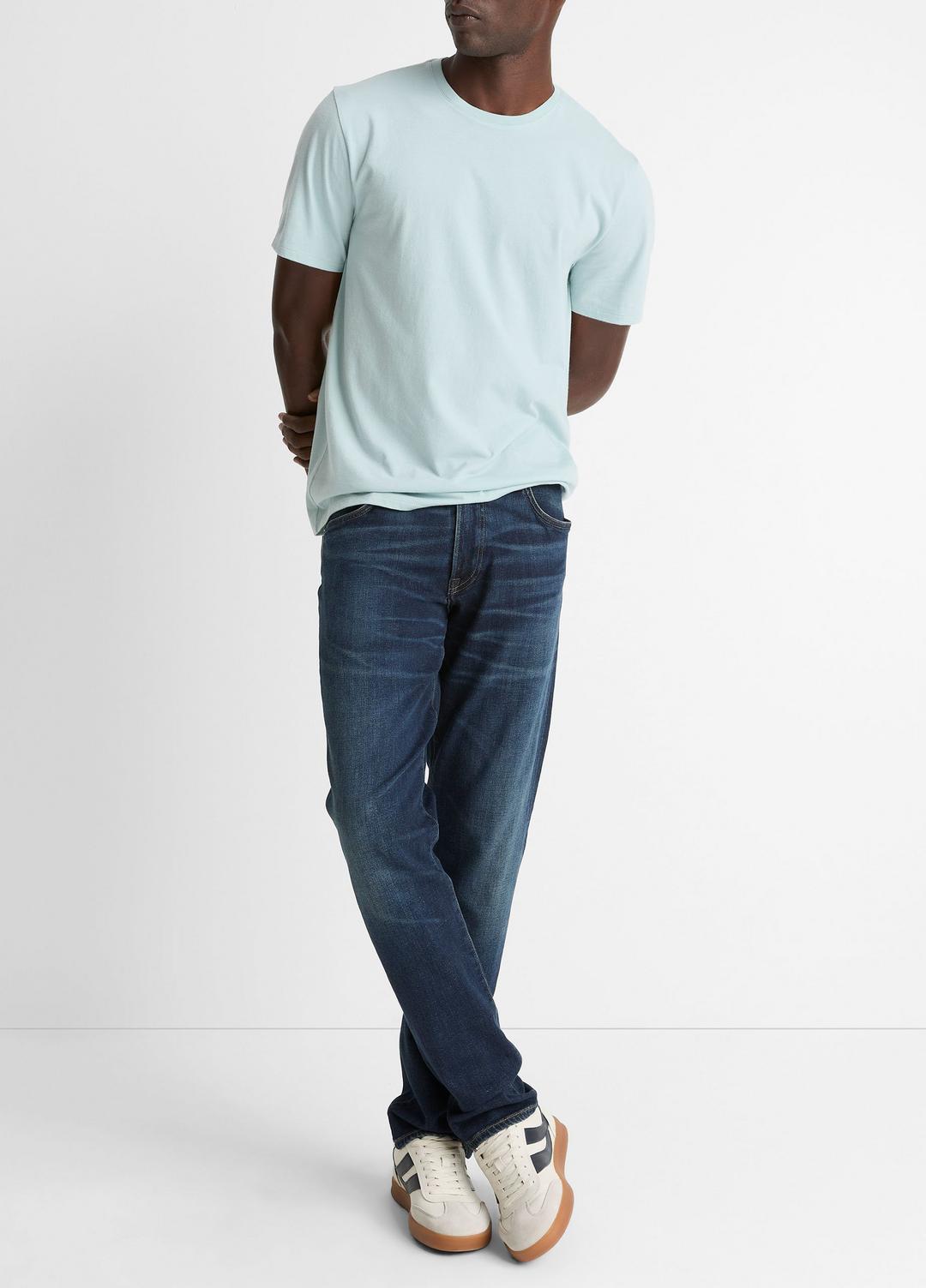 VINCE Men Pima Cotton Crew Neck T-Shirt in Short Sleeve