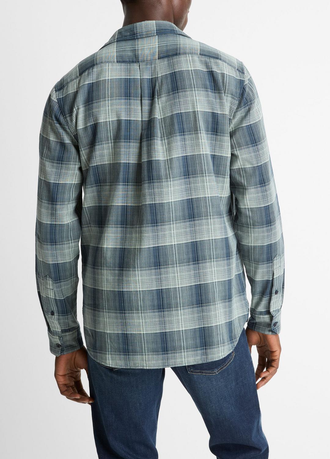 VINCE Men Big Sky Plaid Cotton Button-Front Shirt in Long Sleeve