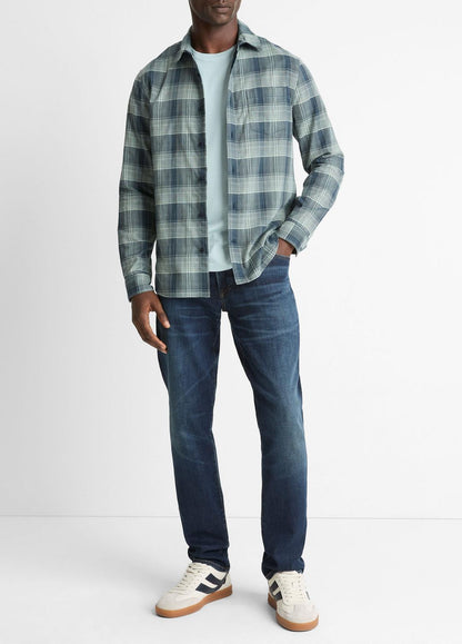 VINCE Men Big Sky Plaid Cotton Button-Front Shirt in Long Sleeve