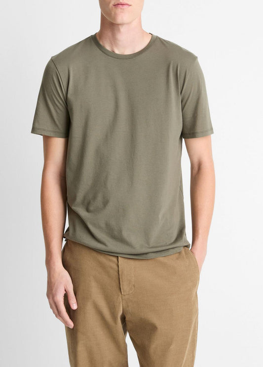 VINCE Men Pima Cotton Crew Neck T-Shirt in Short Sleeve