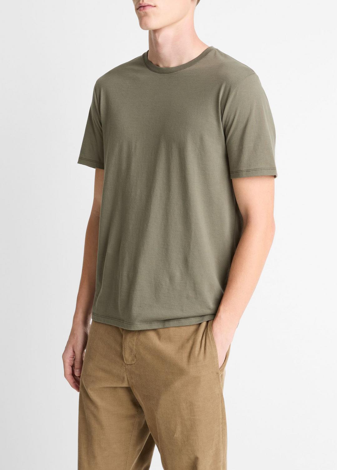 VINCE Men Pima Cotton Crew Neck T-Shirt in Short Sleeve