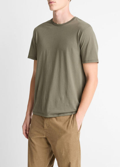 VINCE Men Pima Cotton Crew Neck T-Shirt in Short Sleeve