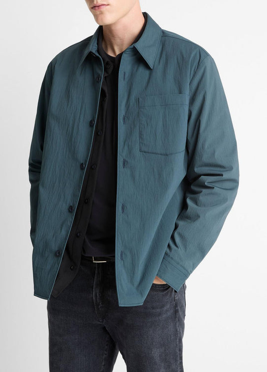VINCE Men Insulated Tech-Cotton Shirt Jacket in Shirt Jackets
