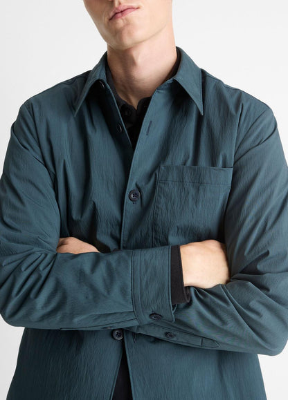 VINCE Men Insulated Tech-Cotton Shirt Jacket in Shirt Jackets