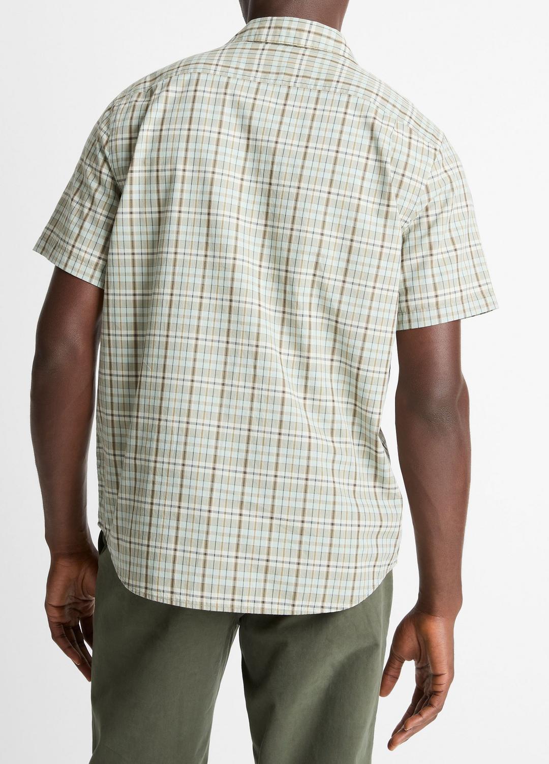 VINCE Men Polson Plaid Cotton Short-Sleeve Button-Front Shirt in Short Sleeve