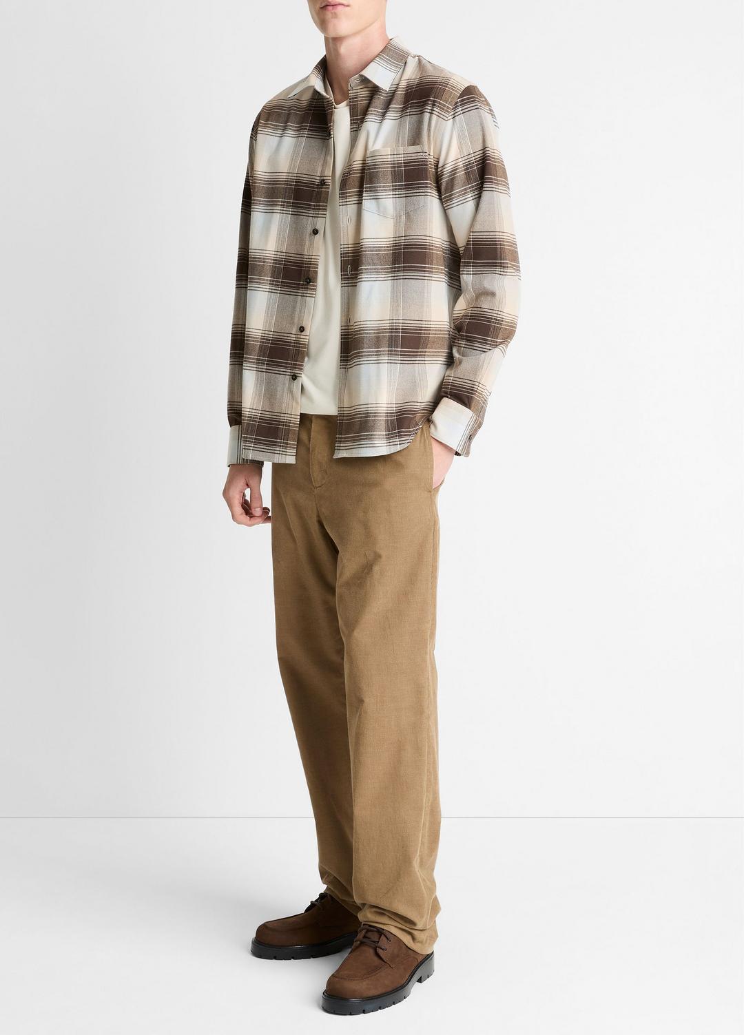 VINCE Men Missoula Plaid Button-Front Shirt in Long Sleeve