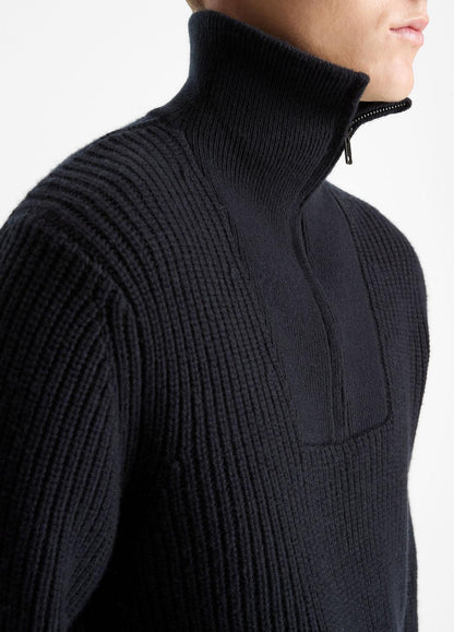 VINCE Men Heirloom Shaker Wool-Cashmere Quarter-Zip Sweater in Quarter Zip