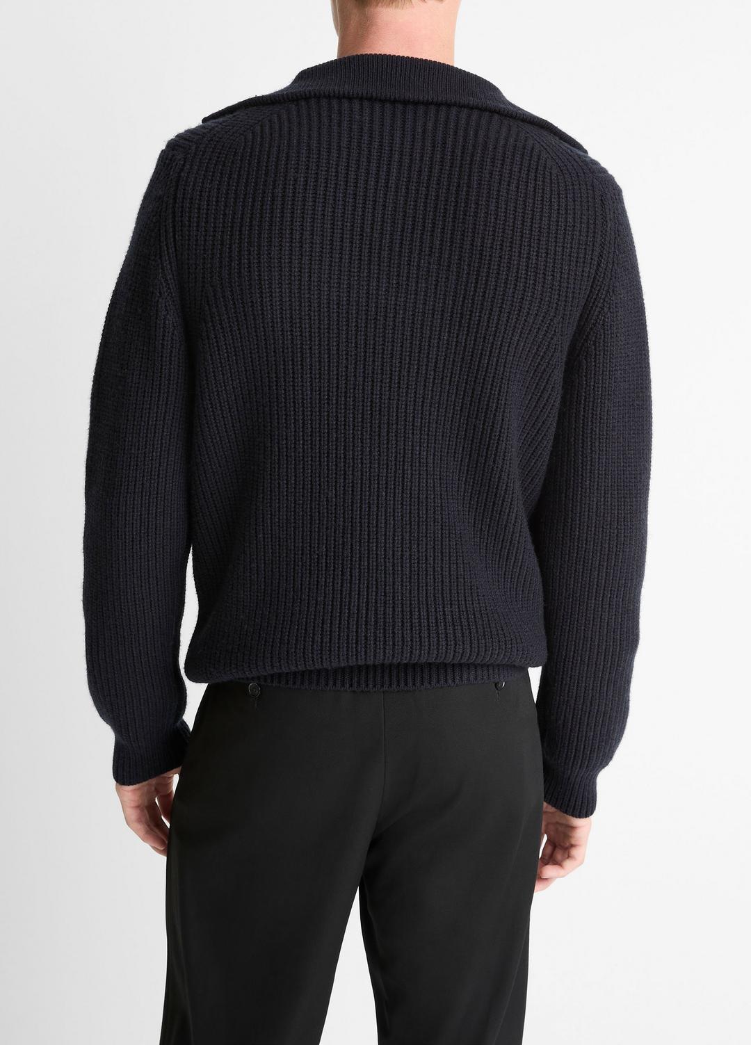 VINCE Men Heirloom Shaker Wool-Cashmere Quarter-Zip Sweater in Quarter Zip