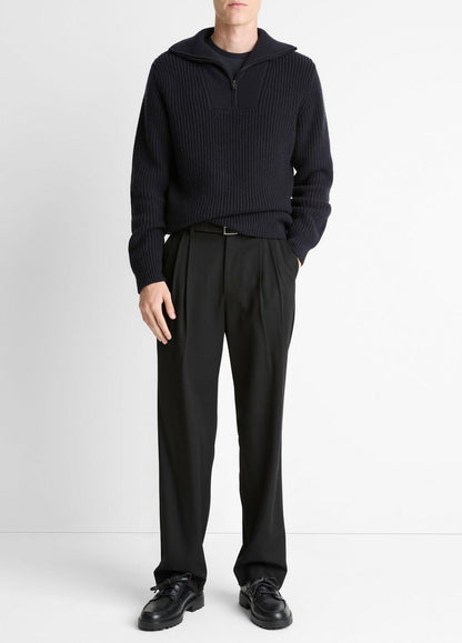 VINCE Men Heirloom Shaker Wool-Cashmere Quarter-Zip Sweater in Quarter Zip