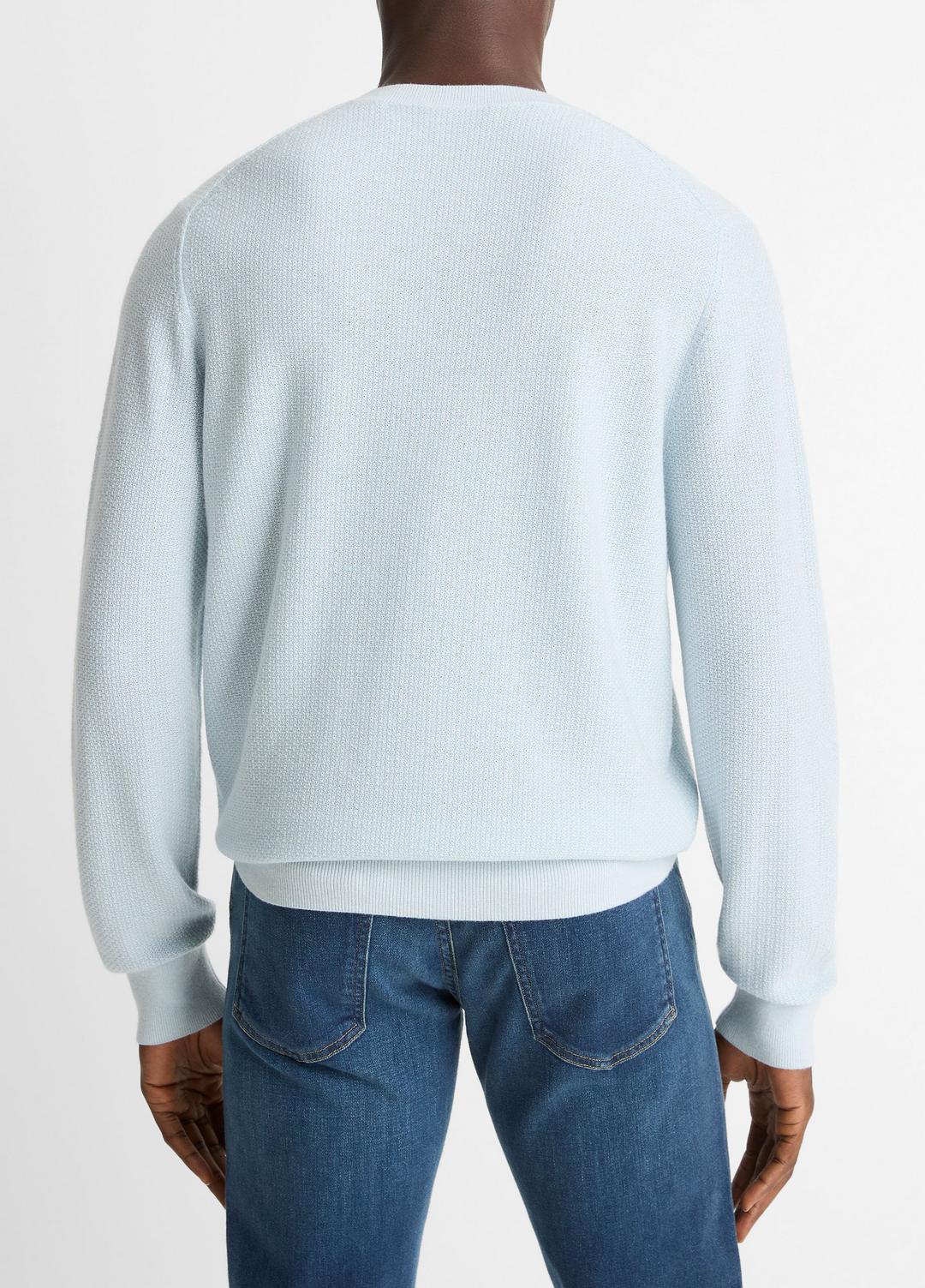 VINCE Men Geo-Jacquard Wool-Blend Crew Neck Sweater in Crew Neck