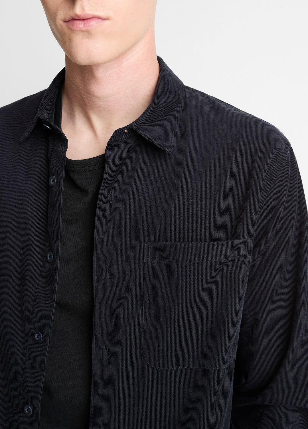 VINCE Men Italian Cotton Corduroy Button-Front Shirt in Long Sleeve