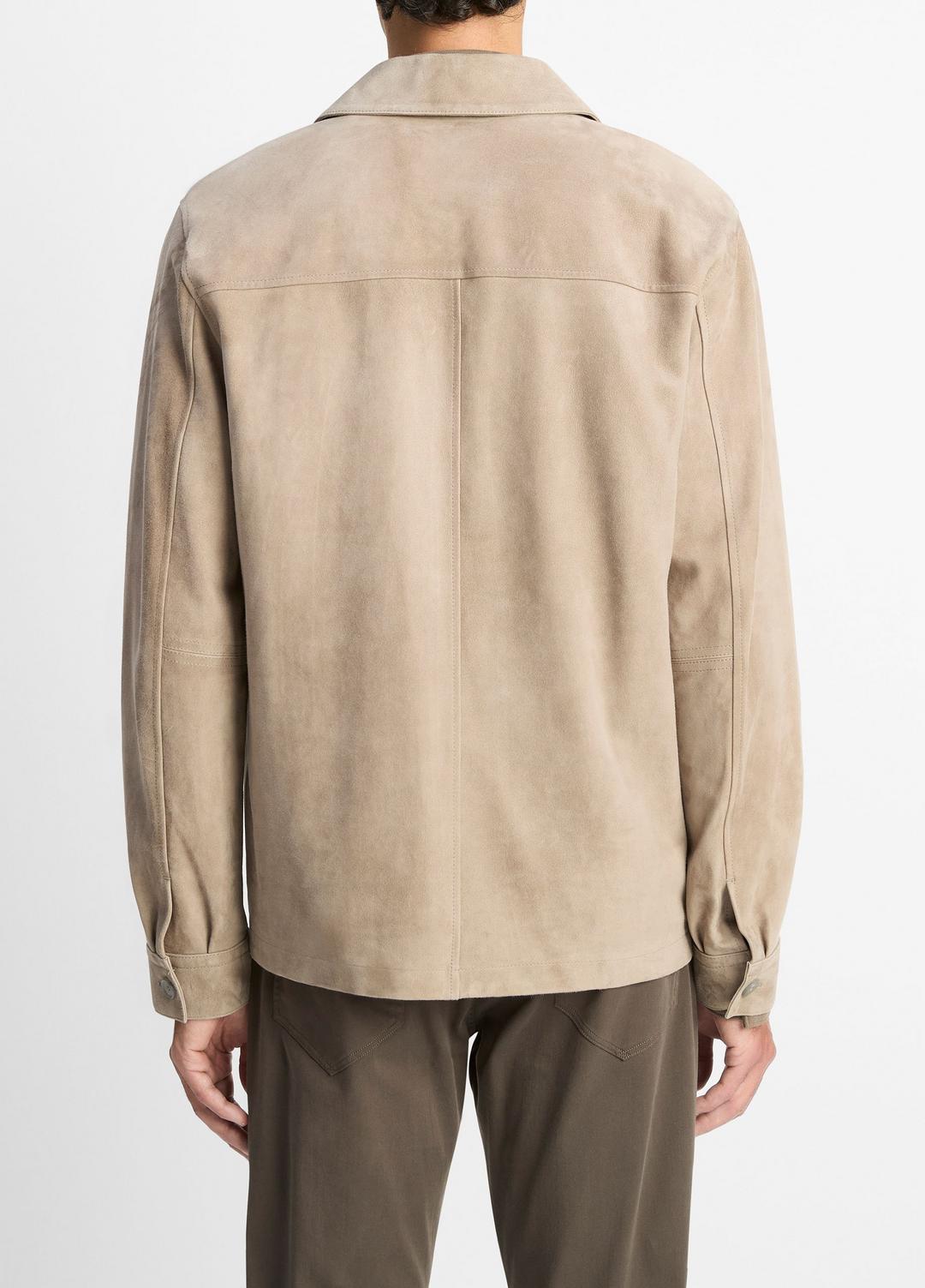 VINCE Men Suede Shirt Jacket in Shirt Jackets