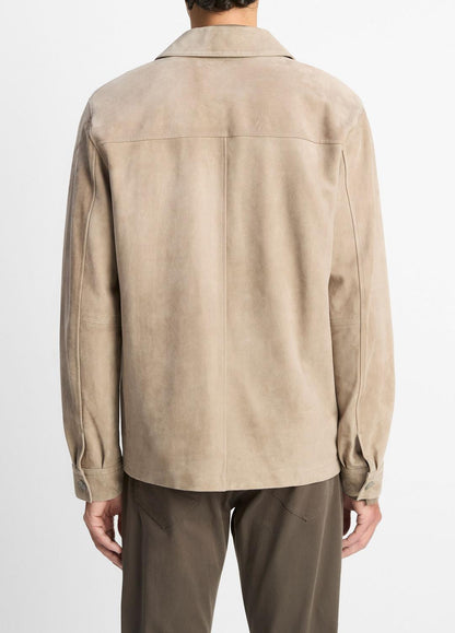 VINCE Men Suede Shirt Jacket in Shirt Jackets