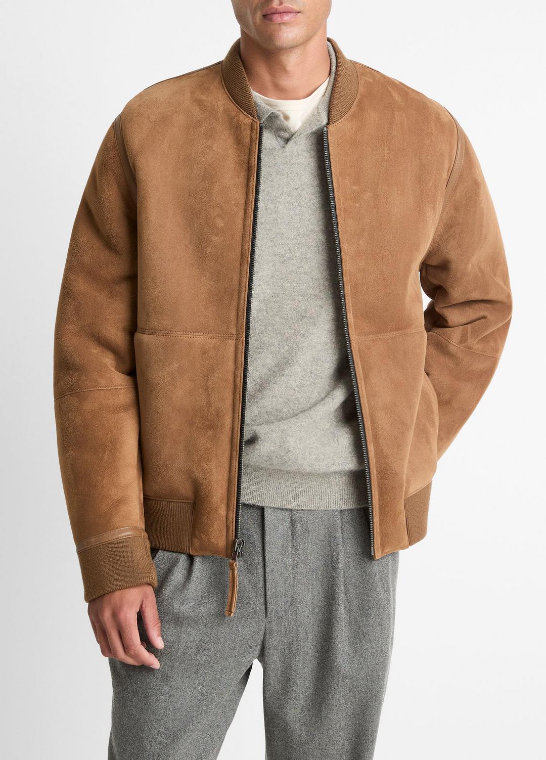 VINCE Men Shearling Bomber Jacket in Jackets