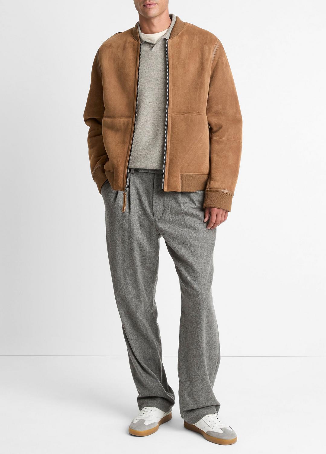 VINCE Men Shearling Bomber Jacket in Jackets