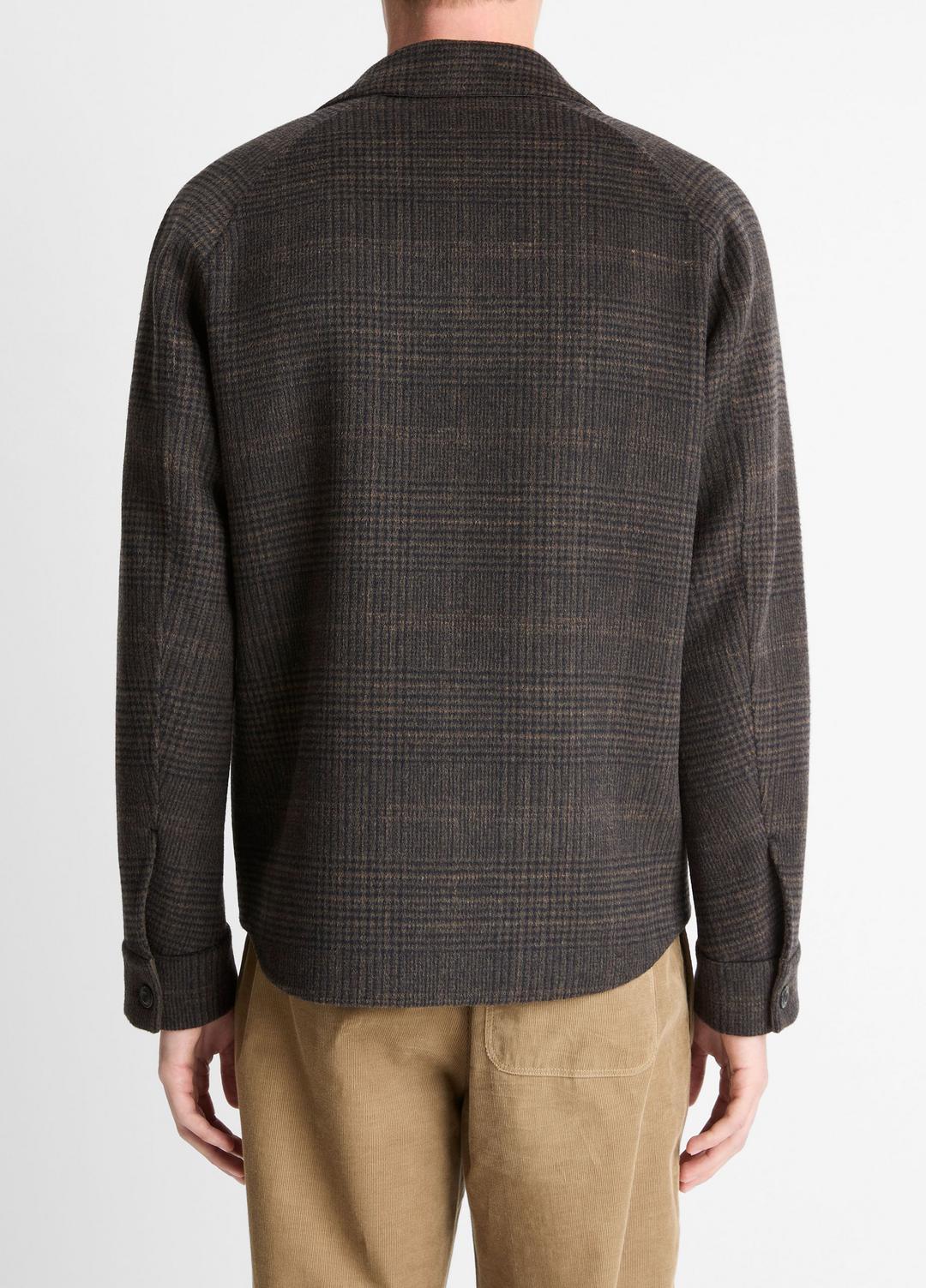 VINCE Men Plaid Splittable Wool-Blend Shirt Jacket in Shirt Jackets