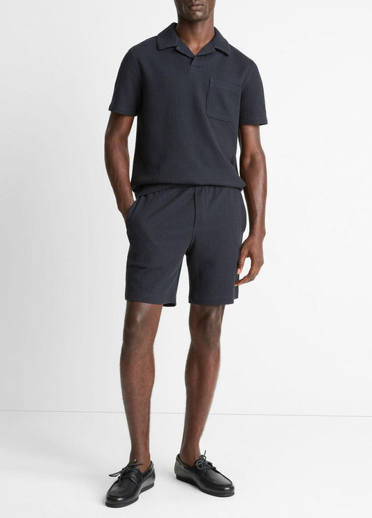 VINCE Men Seersucker-Knit Stretch-Cotton Short in Shorts
