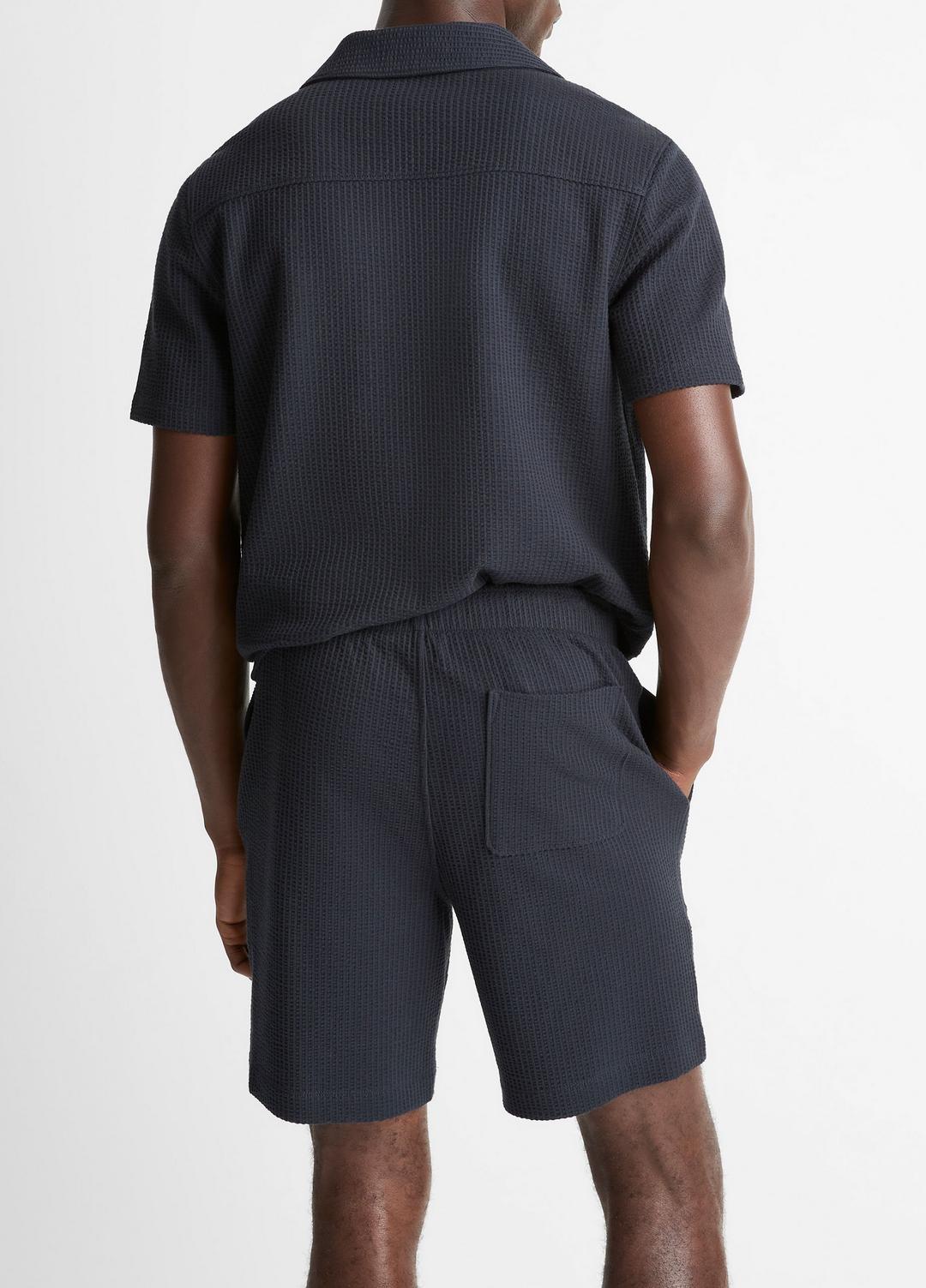 VINCE Men Seersucker-Knit Stretch-Cotton Short in Shorts