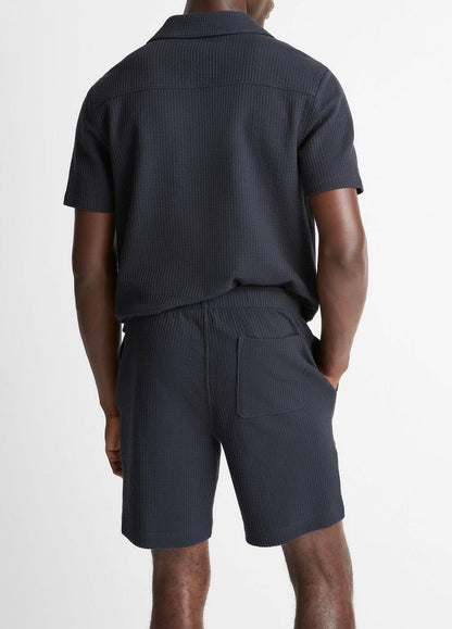 VINCE Men Seersucker-Knit Stretch-Cotton Short in Shorts