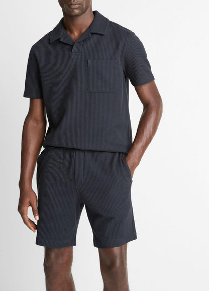 VINCE Men Seersucker-Knit Stretch-Cotton Short in Shorts