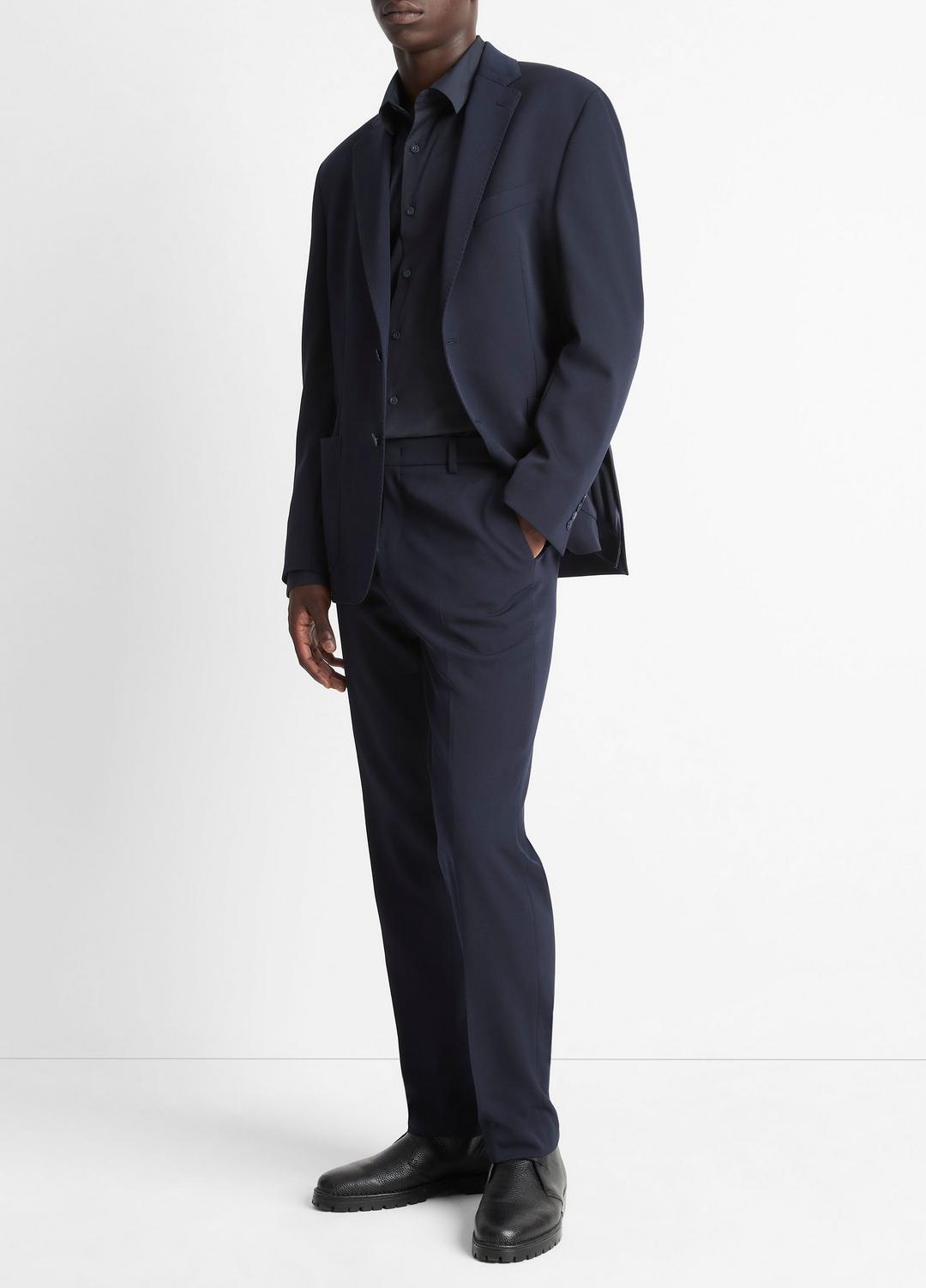 VINCE Men Stretch-Wool Classic Pant in Trousers